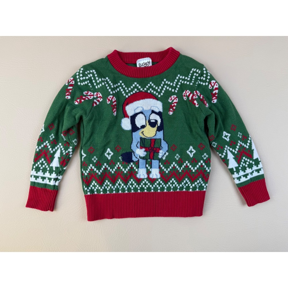 Christmas Holiday Sweater Bluey Santa Graphic 18M Bluey